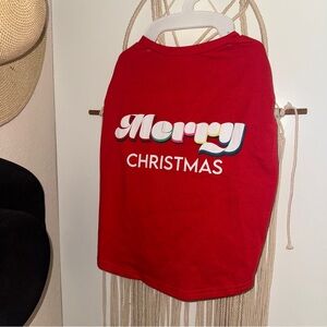 Red Merry Christmas dog Shirt large